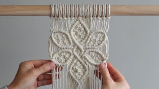 DIY Macrame Tutorial Large 6 Petal Flower Using Double Half Hitch and Square Knots [upl. by Sanders528]