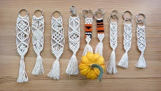 DIY MACRAME KEYCHAINS  Patterns for Beginners and Beyond [upl. by Dias]