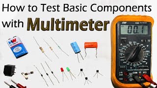 How To Test All Electronic Components with Multimeter  Resistor Capacitor Diode LED Transistor Fuse [upl. by Hatcher328]