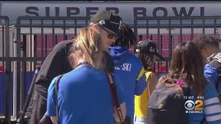 Video Shows Matt Stafford Turning Back On Photographer After Fall At Rams Super Bowl Rally [upl. by Rubie]