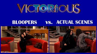 Victorious Bloopers vs Actual Scenes 🎬 [upl. by Jabe]