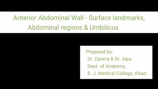 BJMC Surface landmarks Abdominal quadrants amp Umbilicus [upl. by Myles]