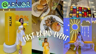 Garnier sunscreen launch event💛 VLOG  my first beauty brand event🧿 [upl. by Gustavus]