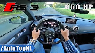 Audi RS3 650HP BIG TURBO POV Test Drive by AutoTopNL [upl. by Leilamag]