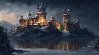 Hogwarts View at Christmas Ambience  3 Hours  Harry Potter Inspired Festive Ambiance [upl. by Derayne]