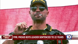 Former Proud Boys leader Enrique Tarrio sentenced to 22 years in prison [upl. by Akinuahs544]