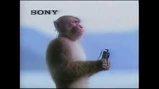 Vintage Old 1980s Sony Walkman Monkey Commercial [upl. by Nosecyrb]