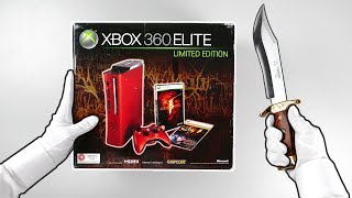 Resident Evil Console Unboxing Xbox 360 Elite Limited Edition [upl. by Nnylireg]