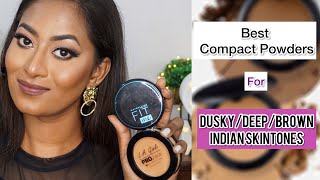 BEST AFFORDABLE COMPACT POWDERS FOR DUSKYDARKBROWN INDIAN SKINTONES Available in India [upl. by Di188]