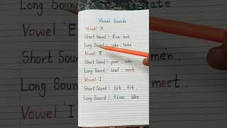 Vowels shortvowelsounds longvowels shorts shortvideo ytshorts [upl. by Nagy904]