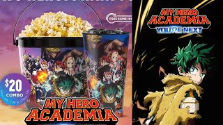 New My Hero Academia movie popcorn bucket amp cup revealed Cinemark Cinemas [upl. by Flower53]