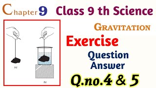 Gravitation Class 9 th Science Chapter 9 Exercise Qno 4amp5 [upl. by Yartnod]