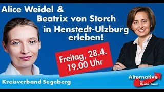 Alice Weidel und Beatrix von Storch zu Gast in HenstedtUlzburg [upl. by Hasan]