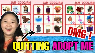 QUITTING ADOPT ME 😳 AND GAVE WHOLE INVENTORY Roblox Tagalog [upl. by Aerdnna]