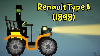 Building Historic Car Renault Type A 1898 in Melon Playground [upl. by Vina]