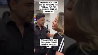 Artistas fazem fila no Teleton para conhecer Zezé Di Camargo [upl. by Dierdre]