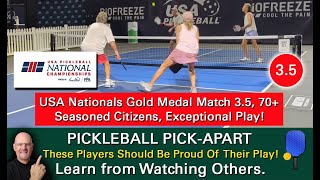 Pickleball Gold Medal Game at 2023 Nationals 35 Level Players 70 What Does It Take To Win [upl. by Gloria]