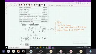 Design of Laterally unrestrained Beam  Example 3 [upl. by Alverson]