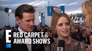 quotThe Crownquot Actors Are Starstruck at 2017 SAG Awards  E Red Carpet amp Award Shows [upl. by Filia]