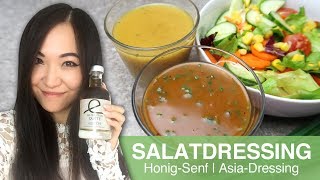 REZEPT Salatdressing  Honig Senf  Asia Erdnusssoße Dressing [upl. by Fairlie]