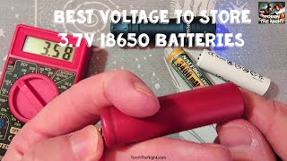 Best Voltage To Store 37v 18650 Batteries For Flashlights And Vape [upl. by Anamor]