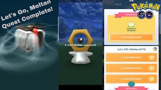 Pokemon Go Meltan Mystery Box amp Lets Go Meltan Quest Complete [upl. by Post]