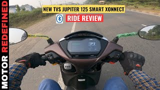 Finally New TVS Jupiter 125 Smart Xonnect 2023 Model Ride Review  On Road Price amp Mileage [upl. by Drahcir]