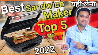 Best sandwich maker in India 2022 ⚡ Top 5 Grill Sandwich maker ⚡ best sandwich maker machine [upl. by Jedidiah681]