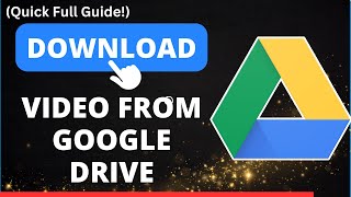 How to Download Videos from Google Drive  Easy Tutorial [upl. by Emalia]