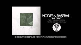 Modern Baseball  Fine Great Official Audio [upl. by Eceinert253]