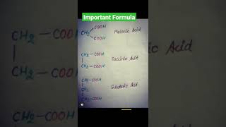 Malonic acidSuccinic acid and Glutaric acid NEET EXAM Short video [upl. by Armillas419]