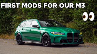 FIRST MODS TO OUR M3 TOURING SHOP CAR [upl. by Htabmas466]