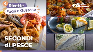 4 SECONDI di PESCE SUPER GUSTOSI e FACILI Da provare subito 🐟🦑🦐 [upl. by Bennion]