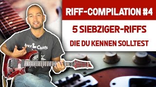 TUTORIAL Fünf 70erRockRiffs die du können solltest [upl. by Nievelt44]