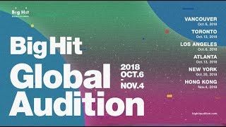 2018 BigHit Global Audition 1 [upl. by Naivaf]