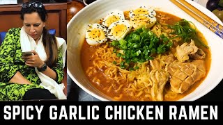 Easy Spicy Garlic Chicken Ramen [upl. by Gladi610]