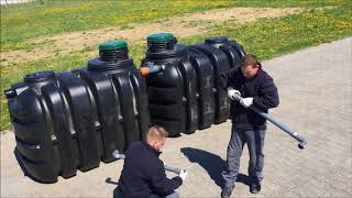 Instalacion de fosa séptica para aguas residuales Sotralentz Actibloc BASIC [upl. by Aisac]