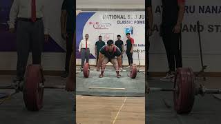 Sub Junior Deadlift Record of 2515kg and Total Record of 6440kg by Gyan Patni of Delhi in 120kg [upl. by Akeret]