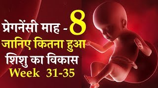 प्रेगनेंसी के 8 माह तक शिशु का विकास  Pregnancy month 8  Baby development in womb in 3135 weeks [upl. by Luigi299]