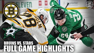 Boston Bruins vs Dallas Stars  Full Game Highlights  ESPN NHL [upl. by Ynabla241]