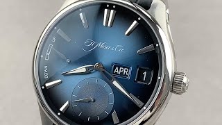 H Moser amp Cie Pioneer Perpetual Calendar MD quotFunky Bluequot 38081201 H Moser amp Cie Watch Review [upl. by Yuzik]