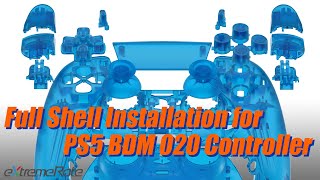 PS5 BDM020 Controller Full Replacement Shell Installation Guide  eXtremeRate [upl. by Olumor]