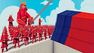 100x SAMURAI  3x GIANT vs EVERY GOD  Totally Accurate Battle Simulator TABS [upl. by Llertnauq]