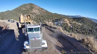 Transporting a CAT 6015B Excavator Up and Over a Mountain Part 2 992 View [upl. by Ettegirb]