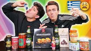 Wir testen griechisches ESSEN ausm Supermarkt  mit CrispyRob [upl. by Terej]