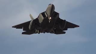 United States Air Force Lockheed Martin F22A Raptors ArrivalGo Arounds at Avalon Airport [upl. by Ydissak259]