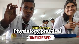 MBBS First Year ♥️ Physiology Lab 💥blood Pricking Unfiltered Vlog mbbs medicalstudent medicos [upl. by Amber]