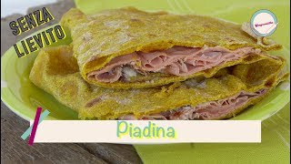 Piadina integrale alla curcuma  Wholegrain and Turmeric Piadina [upl. by Dodson370]