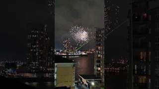 Fireworks at Greenwich Peninsula London  Happy 2023 fireworks 2023 london [upl. by Savill]