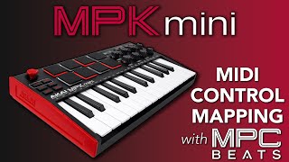 Akai Pro MPK Mini MK3  Hardware Setup amp Control Mapping in MPC Beats [upl. by Granny]